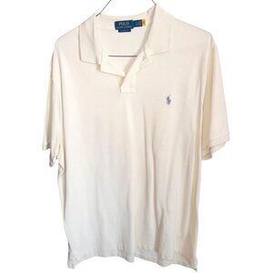 Polo Ralph Lauren Classic Fit Pale Yellow Polo Shirt XL Cotton Preppy Old Money